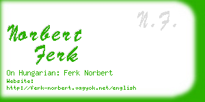 norbert ferk business card